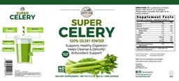 Label for Super Celery Unflavored