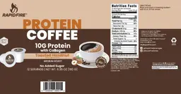 Label for Protein Coffee Toasted Hazelnut