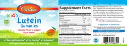 Label for Kid's Lutein Gummies Natural Mango Flavor