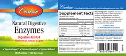 Label for Natural Digestive Enzymes
