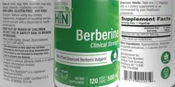Label for Berberine 500 mg
