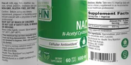 Label for NAC 600 mg