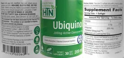 Label for Ubiquinol 200 mg
