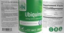 Label for Ubiquinol 300 mg