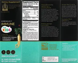 Label for Koreselect Immune for Kids