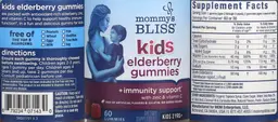 Label for Kids Elderberry Gummies