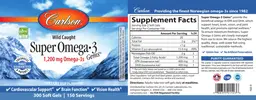 Label for Super Omega-3 Gems 1,200 mg