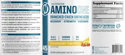 Label for AminoOne Strawberry Pineapple
