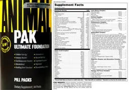 Label for Animal Pak