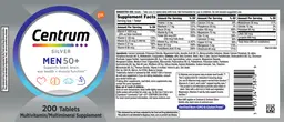 Label for Centrum Silver Men 50+