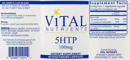 Label for 5HTP 100 mg