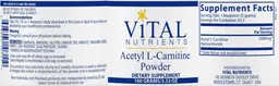 Label for Acetyl L-Carnitine Powder