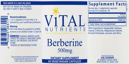Label for Berberine 500 mg