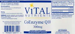 Label for CoEnzyme Q10 300 mg