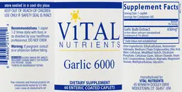 Label for Garlic 6000