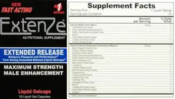 Label for ExtenZe Extended Release