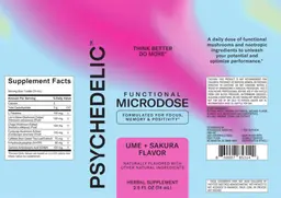 Label for Functional Microdose Ume + Sakura Flavor