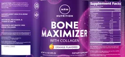 Label for Bone Maximizer Orange Flavored