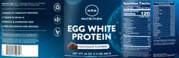 Label for Egg White Protein Chocolate Flavored