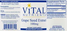 Label for Grape Seed Extract 100 mg