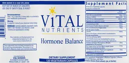Label for Hormone Balance