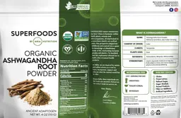 Label for Organic Ashwaghandha Root Powder