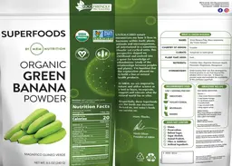 Label for Organic Green Banana Powder