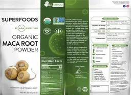 Label for Organic Maca Root Powder