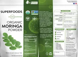 Label for Organic Moringa Powder