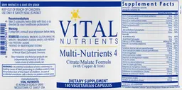 Label for Multi-Nutrients 4 (with Copper & Iron)