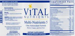 Label for Multi-Nutrients 5 (Boron, Copper, and Iron Free)