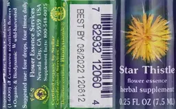 Label for Star Thistle Flower Essence