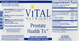 Label for Prostate Health Tx