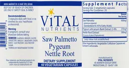Label for Saw Palmetto Pygeum Nettle Root