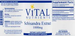 Label for Schisandra Extract 1000 mg