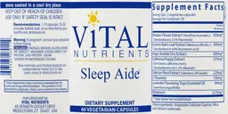 Label for Sleep Aide