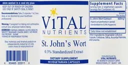 Label for St. John's Wort 0.3% Standardized Extract