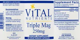 Label for Triple Mag 250 mg