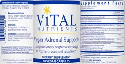 Label for Vegan Adrenal Support+
