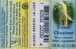 Label for Sweet Chestnut Flower Essence