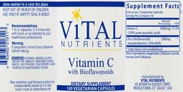Label for Vitamin C with Bioflavonoids