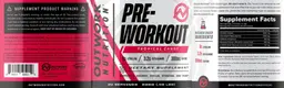 Label for Pre-Workout Tropical Candy