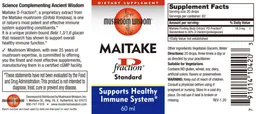 Label for Maitake D Fraction Standard
