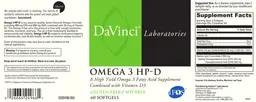 Label for Omega 3 HP-D