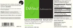 Label for Glucosamine Sulfate 500 mg