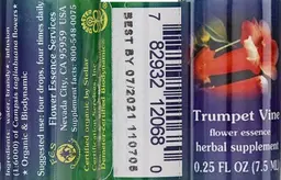Label for Trumpet Vine Flower Essence