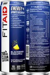 Label for FitAid Energy + Sports Recovery Blackberry Pineapple