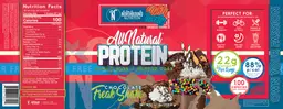 Label for All Natural Protein Chocolate Freak Shake