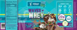 Label for Waves of Whey Protein Chocolate Freak Shake
