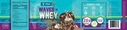 Label for Waves of Whey Protein Chocolate Freak Shake